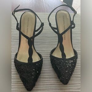 Adrianna Pappel, Black Sequin Stiletto Heels